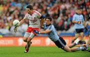 6 August 2011; Sean Cavanagh, Tyrone, in action against Ross McConnell, Dublin. GAA Football All-Ireland Senior Championship Quarter-Final, Dublin v Tyrone, Croke Park, Dublin. Picture credit: Oliver McVeigh / SPORTSFILE