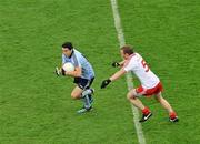 6 August 2011; Bernard Brogan, Dublin, in action against Seán O'Neill, Tyrone. GAA Football All-Ireland Senior Championship Quarter-Final, Dublin v Tyrone, Croke Park, Dublin. Picture credit: Daire Brennan / SPORTSFILE