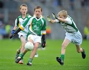 6 August 2011; Jarleth Kerr, Carrickmore, in action against Darragh Murphy, St.Jude's. Go Games Exhibition - Saturday 6 August 2011. Croke Park, Dublin. Picture credit: David Maher / SPORTSFILE