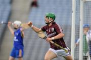 7 August 2011; Gerald O'Donoghue celebrates scoring a last minute goal, for Galway, to level the game. GAA Hurling All-Ireland Minor Championship Semi-Final, Clare v Galway, Croke Park, Dublin. Picture credit: Ray McManus / SPORTSFILE
