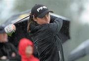 7 August 2011; Lisa Maguire, Ireland, watches her drive from the 10th tee box during the Ladies Irish Open Golf Championship. Killeen Castle, Dunsany, Co. Meath. Picture credit: Matt Browne / SPORTSFILE