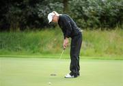 7 August 2011; Suzann Petterson, Norway, watches her birdie putt on the 16th green during the Ladies Irish Open Golf Championship. Killeen Castle, Dunsany, Co. Meath. Picture credit: Matt Browne / SPORTSFILE