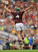 7 August 2011; Cormac Diviney, Galway, celebrates at the final whistle. GAA Hurling All-Ireland Minor Championship Semi-Final, Clare v Galway, Croke Park, Dublin. Picture credit: Daire Brennan / SPORTSFILE