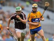 7 August 2011; Owen Teagle, Galway, in action against Aaron Cunningham, Clare. GAA Hurling All-Ireland Minor Championship Semi-Final, Clare v Galway, Croke Park, Dublin. Picture credit: Daire Brennan / SPORTSFILE