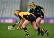 5 March 2017; Pamela Whelan of Myshall in action against Niamh McNulty of Eglish during the AIB All-Ireland Intermediate Camogie Club Championship Final game between Myshall and Eglish at Croke Park in Dublin. Photo by Seb Daly/Sportsfile