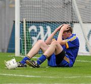 7 August 2011; Clare goalkeeper Eibhear Quilligan after the game. GAA Hurling All-Ireland Minor Championship Semi-Final, Clare v Galway, Croke Park, Dublin. Picture credit: Ray McManus / SPORTSFILE