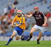 7 August 2011; Shane O'Donnell, Clare, in action against Sean Sweeney, Galway. GAA Hurling All-Ireland Minor Championship Semi-Final, Clare v Galway, Croke Park, Dublin. Picture credit: Ray McManus / SPORTSFILE