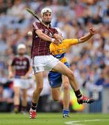 7 August 2011; Jason Flynn, Galway, in action against Peter Duggan, Clare. GAA Hurling All-Ireland Minor Championship Semi-Final, Clare v Galway, Croke Park, Dublin. Picture credit: Ray McManus / SPORTSFILE