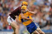 7 August 2011; Seadna Morey, Clare, in action against Jack Carr, Galway. GAA Hurling All-Ireland Minor Championship Semi-Final, Clare v Galway, Croke Park, Dublin. Picture credit: Ray McManus / SPORTSFILE