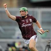 7 August 2011; Gerald O'Donoghue celebrates scoring a last minute goal, for Galway, to level the game in normal time. GAA Hurling All-Ireland Minor Championship Semi-Final, Clare v Galway, Croke Park, Dublin. Picture credit: Ray McManus / SPORTSFILE
