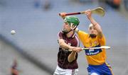 7 August 2011; Cormac Diviney, Galway, in action against Shane O'Donnell, Clare. GAA Hurling All-Ireland Minor Championship Semi-Final, Clare v Galway, Croke Park, Dublin. Picture credit: Ray McManus / SPORTSFILE