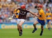 7 August 2011; Shane Maloney, Galway, in action against Gearoid O'Connell, Clare. GAA Hurling All-Ireland Minor Championship Semi-Final, Clare v Galway, Croke Park, Dublin. Picture credit: Ray McManus / SPORTSFILE