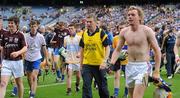 7 August 2011; Clare manager Donal Moloney leaves the field after the game. GAA Hurling All-Ireland Minor Championship Semi-Final, Clare v Galway, Croke Park, Dublin. Picture credit: Ray McManus / SPORTSFILE