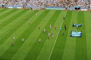 7 August 2011; A general view of a &quot;Give Respect - Get Respect&quot; banner and Go Games during half-time. Go Games Exhibition - Sunday 7th August 2011. Croke Park, Dublin. Picture credit: Brendan Moran / SPORTSFILE