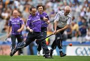 7 August 2011; Action from the GAA Camán Abú Exhibition game. Croke Park, Dublin. Picture credit: Brendan Moran / SPORTSFILE