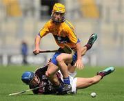 7 August 2011; Colm Galvin, Clare, in action against Billy Lane, Galway. GAA Hurling All-Ireland Minor Championship Semi-Final, Clare v Galway, Croke Park, Dublin. Picture credit: Brendan Moran / SPORTSFILE