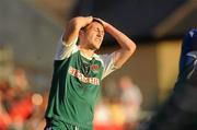 8 August 2011; Shane Duggan, Cork City, reacts after a missed opportunity. EA Sports Cup Semi-Final, Cork City v Limerick FC, Turner’s Cross, Cork. Picture credit: Diarmuid Greene / SPORTSFILE