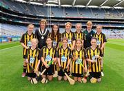 7 August 2011; INTO President Noreen Flynn with Go Games Exhibition Team A, back row, left to right, Niamh Mulrooney, Clara N.S., Clara, Co. Kilkenny, Mary Mullin, St. Patrick's and St. Joseph's P.S., Co. Derry, Aoife Grace, Donard N.S., Donard, Co. Wicklow, Rachel Walsh, Barnasshrone N.S., Mountmellick, Co. Laois, Claire Fogarty, St. Lachtain's N.S., Freshford, Co. Kilkenny, front row, left to right, Grace Teehan, Coolderry N.S., Birr, Co. Offaly, Clodagh McCormack, Crinkill N.S., Birr, Co. Offaly, Avril Deegan, Scoil Tighearnach, Portlaoise, Co. Laois, Kinga Kot, Mourne Road N.S., Drimnagh, Co. Dublin, Orla Duffy, Cloontagh N.S., Lanesboro, Co. Longford. Go Games Exhibition - Sunday 7th August 2011. Croke Park, Dublin. Picture credit: Dáire Brennan / SPORTSFILE