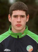 6 March 2002; Michael Timlin during a Republic of Ireland U17 squad portrait session at AUL Grounds in Clonshaugh, Dublin. Photo by Matt Browne/Sportsfile