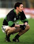 17 March 2002; A disappointed Maurice McCarthy, Nemo Rangers, after the final whistle during the AIB All-Ireland Club Football Championship Final match between Ballinderry Shamrocks and Nemo Rangers at Semple Stadium inThurles, Tipperary. Photo by Brendan Moran/Sportsfile