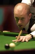 21 March 2002; Peter Ebdon during the Irish Snooker Masters Championship Quarter Final match between Peter Ebdon v Mark Williams at the Citywest Hotel in Saggart, Dublin. Photo by Brendan Moran/Sportsfile