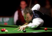 24 March 2002; John Higgins during the Irish Snooker Masters Championship Final match between Peter Ebdon and John Higgins at the Citywest Hotel in Saggart, Dublin. Photo by Brendan Moran/Sportsfile