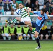 12 August 2011; Stephen Rice, Shamrock Rovers, in action against Graham Rusk, UCD. Airtricity League Premier Division, Shamrock Rovers v UCD, Tallaght Stadium, Tallaght, Co. Dublin. Picture credit: Matt Browne / SPORTSFILE