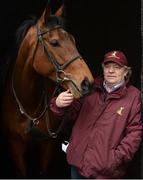 7 March 2017; Trainer Mouse Morris with Rogue Angel at the BoyleSports Irish Grand National Launch at Mouse Morris' Yard in Fethard, Co Tipperary. Photo by Eóin Noonan/Sportsfile