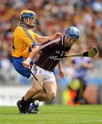 7 August 2011; Billy Lane, Galway, in action against Seadna Morey, Clare. GAA Hurling All-Ireland Minor Championship Semi-Final, Clare v Galway, Croke Park, Dublin. Picture credit: Stephen McCarthy / SPORTSFILE