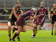 13 August 2011; Tara Ruttledge, Galway, in action against Elaine Aylward, Kilkenny. All-Ireland Senior Camogie Championship Semi-Final in association with RTE Sport, Kilkenny v Galway, Nowlan Park, Kilkenny. Picture credit: Pat Murphy / SPORTSFILE