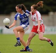 13 August 2011; Sinead Doogue, Laois, in action against Gemma Begley, Tyrone. TG4 All-Ireland Ladies Senior Football Championship Quarter-Final, Laois v Tyrone, St Brendan's Park, Birr, Co. Offaly. Picture credit: Stephen McCarthy / SPORTSFILE