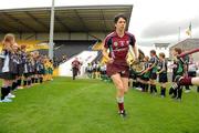 13 August 2011; The Galway players make their way onto the pitch. All-Ireland Senior Camogie Championship Semi-Final in association with RTE Sport, Kilkenny v Galway, Nowlan Park, Kilkenny. Picture credit: Pat Murphy / SPORTSFILE