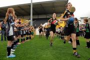 13 August 2011; The Kilkenny players make their way onto the pitch. All-Ireland Senior Camogie Championship Semi-Final in association with RTE Sport, Kilkenny v Galway, Nowlan Park, Kilkenny. Picture credit: Pat Murphy / SPORTSFILE