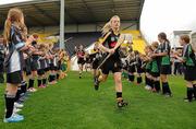 13 August 2011; The Kilkenny players make their way onto the pitch. All-Ireland Senior Camogie Championship Semi-Final in association with RTE Sport, Kilkenny v Galway, Nowlan Park, Kilkenny. Picture credit: Pat Murphy / SPORTSFILE