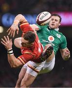 10 March 2017; George North of Wales is tackled by Robbie Henshaw of Ireland during the RBS Six Nations Rugby Championship match between Wales and Ireland at the Principality Stadium in Cardiff, Wales. Photo by Brendan Moran/Sportsfile