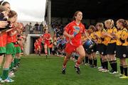 13 August 2011; The Cork players make their way onto the pitch. All-Ireland Senior Camogie Championship Semi-Final in association with RTE Sport, Cork v Wexford, Nowlan Park, Kilkenny. Picture credit: Pat Murphy / SPORTSFILE