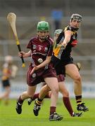 13 August 2011; Ann Marie Starr, Galway, in action against Elaine Aylward, Kilkenny. All-Ireland Senior Camogie Championship Semi-Final in association with RTE Sport, Kilkenny v Galway, Nowlan Park, Kilkenny. Picture credit: Pat Murphy / SPORTSFILE