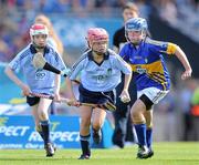 14 August 2011; Jodie de Faoite, St Colmcille's N.S., Knocklyon, Co, Dublin, representing Dublin, in action against Chloe Kennedy, St. Mary's N.S., Stranorlar, Co. Donegal, representing Tipperary. Go Games Exhibition - Sunday 14th August 2011, Croke Park, Dublin. Picture credit: Stephen McCarthy / SPORTSFILE