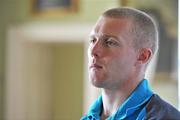 16 August 2011; Ireland's Keith Earls during a press conference ahead of his side's Rugby World Cup warm-up game against France on Saturday. Ireland Rugby Squad Press Conference, Carton House, Maynooth, Co. Kildare. Picture credit: Brendan Moran / SPORTSFILE