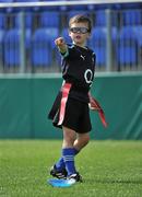 17 August 2011; Cian Griffiths, aged 8, from Goatstown, Dublin, during a Volkswagen Leinster Rugby Summer Camp Donnybrook pro visit. Donnybrook Stadium, Donnybrook, Dublin. Picture credit: Barry Cregg / SPORTSFILE