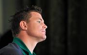 17 August 2011; Ireland captain Brian O'Driscoll during a press conference ahead of his side's Rugby World Cup warm-up game against France on Saturday. Ireland Rugby Squad Press Conference, Carton House, Maynooth, Co. Kildare. Picture credit: Brendan Moran / SPORTSFILE