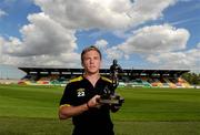 17 August 2011; Shamrock Rovers' Conor McCormack after he was presented with the Airtricity / SWAI Player of the Month Award for July 2011. Tallaght Stadium, Tallaght, Co. Dublin. Picture credit: Brian Lawless / SPORTSFILE