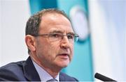 13 March 2017; Republic of Ireland manager Martin O'Neill in attendance during the Republic of Ireland Squad Announcement at Three HQ, Sir John Rogerson's Quay, in Dublin. Photo by David Maher/Sportsfile