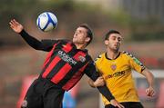 19 August 2011; Christy Fagan, Bohemians, in action against Daniel Lafferty, Derry City. Airtricity League Premier Division, Bohemians v Derry City, Dalymount Park, Dublin. Picture credit: David Maher / SPORTSFILE