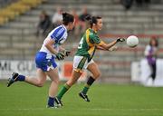 20 August 2011; Katie O'Brien, Meath, in action against Amanda Casey, Monaghan. TG4 All-Ireland Ladies Senior Football Championship Quarter-Final, Meath v Monaghan, St Brendan's Park, Birr, Co. Offaly. Picture credit: David Maher / SPORTSFILE