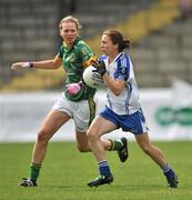 20 August 2011; Sharon Courtney, Monaghan, in action against Grainne Nulty, Meath. TG4 All-Ireland Ladies Senior Football Championship Quarter-Final, Meath v Monaghan, St Brendan's Park, Birr, Co. Offaly. Picture credit: David Maher / SPORTSFILE