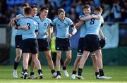 13 March 2017; St Michael's College players celebrate after the Bank of Ireland Schools Junior Cup Semi-Final match between Newbridge College and St. Michael's College at Donnybrook Stadium in Dublin. Photo by Piaras Ó Mídheach/Sportsfile