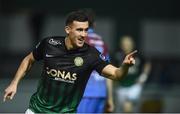 13 March 2017; Aaron Greene of Bray Wanderers celebrates after scoring his side's first goal during the SSE Airtricity League Premier Division match between Bray Wanderers and Drogheda United at Carlisle Grounds in Bray, Co Wicklow. Photo by David Maher/Sportsfile