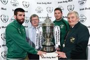 14 March 2017; Pictured are, from left, Paul Doyle, John Lawlor, Michael Gallagher and Vincent Drumm, all from Ballincollig AFC, after the Irish Daily Mail FAI Senior Cup Qualifying Round Draw at FAI HQ in Abbotstown, Co. Dublin. Photo by David Maher/Sportsfile