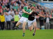 20 August 2011; Greame Mulcahy, Limerick, in action against Jason Grealish, Galway. Bord Gais Energy GAA Hurling Under 21 All-Ireland Championship Semi-Final, Galway v Limerick, Semple Stadium, Thurles, Co. Tipperary. Picture credit: Barry Cregg / SPORTSFILE